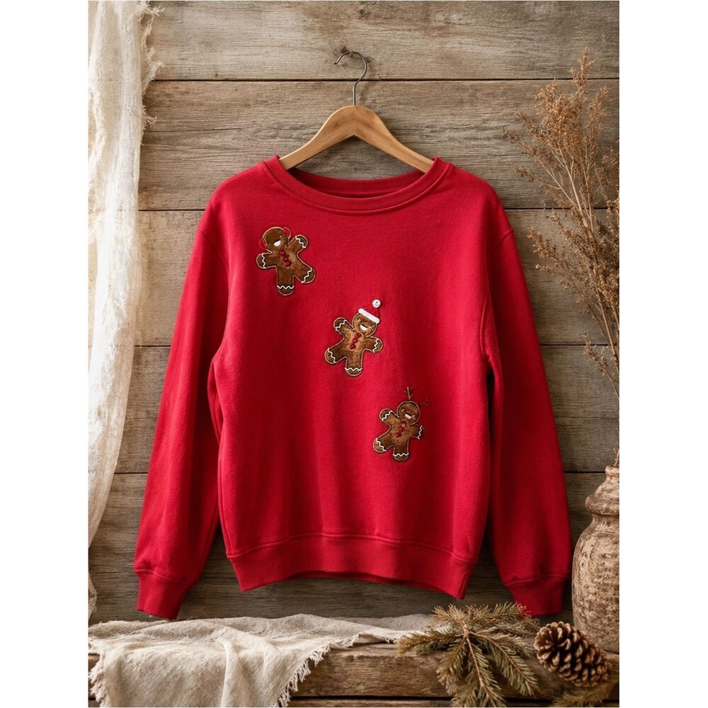 Rebecca Malone Gingerbread Holiday Sweatshirt‎ Medium Christmas